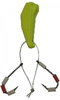 Мормышка Пирс Чертик с плавающими крючками Банан 5гр. цвет Ф.Желтый