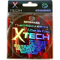 Леска флюорокарбон Kosadaka X-Tech 0,10мм 30м зимняя