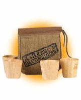 Набор стопок из дерева 4 шт. в чехле 