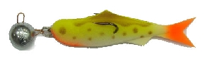 Рыбка поролоновая оснащённая двойником 10см с грузом 11гр. (цвет 5)