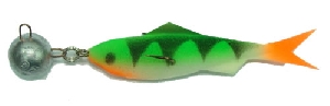 Рыбка поролоновая оснащённая двойником 10см с грузом 11гр. (цвет 3)